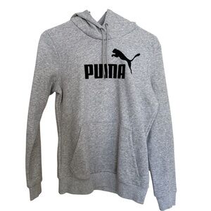 Puma Women's Heather Gray Hoodie with Black Logo